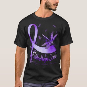 Faith Hope Love Migraine Headache Awareness Dragon T-Shirt