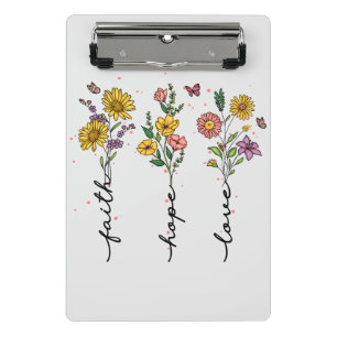 Faith-Hope-Love Mini Clipboard