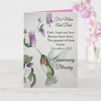 Faith Hope Love Mom Dad Anniversary Blessing