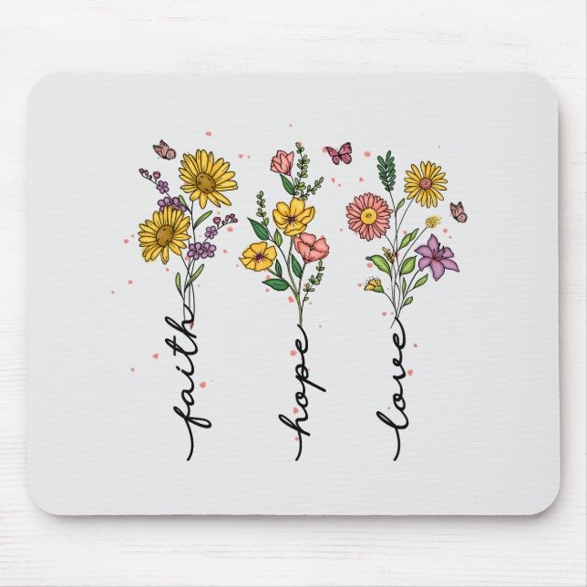 Faith-Hope-Love Mouse Mat (Front)