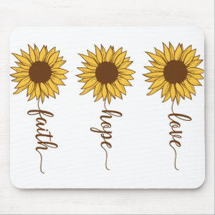Faith Hope Love Mouse Mat