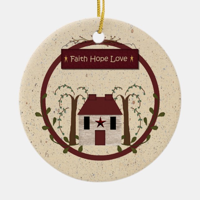 Faith Hope Love Ornament (Front)