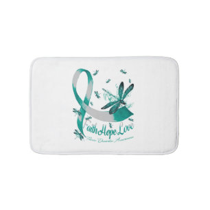 Faith Hope Love Panic Disorder Awareness Dragonfly Bath Mat