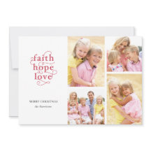 Faith Hope Love Photo Collage Family Christmas