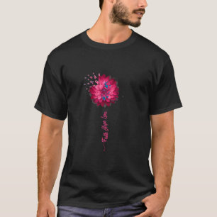 Faith Hope Love Pink Daisy Flower Breast Cancer Aw T-Shirt