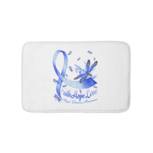 Faith Hope Love Pompe Disease Awareness Dragonfly Bath Mat