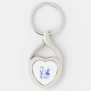 Faith Hope Love Pompe Disease Awareness Dragonfly Key Ring