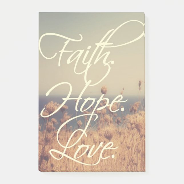 Faith. Hope. Love. Post-it Notes (Front)