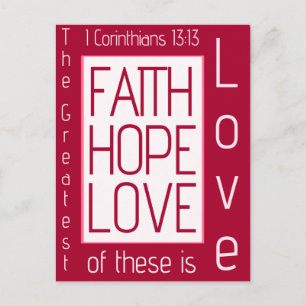 Faith, Hope, Love Postcard