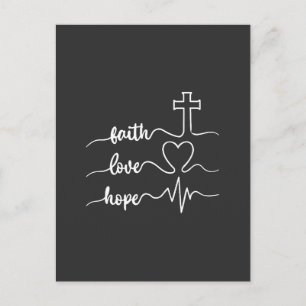 Faith Hope Love Postcard