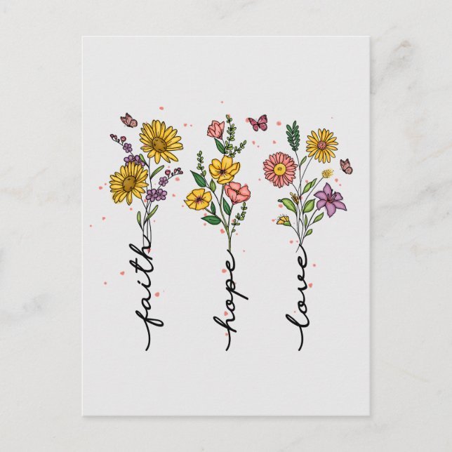 Faith-Hope-Love Postcard (Front)