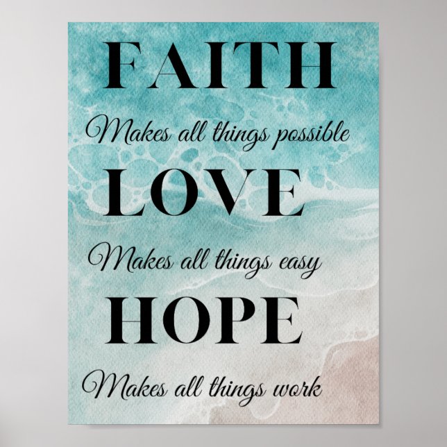 Faith, Hope, Love Poster (Front)