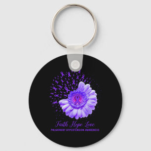 Faith Hope Love Pulmonary Hypertension Awareness  Key Ring