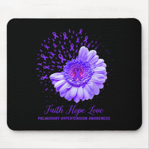 Faith Hope Love Pulmonary Hypertension Awareness Mouse Mat