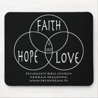 Faith Hope Love Rat Mat Mouse Mat