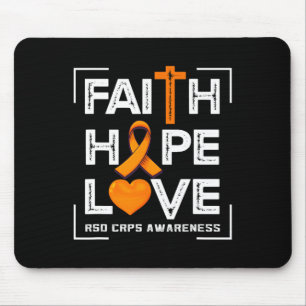 Faith Hope Love Rsd Crps Awareness 1 Mouse Mat
