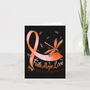 Faith Hope Love RSD CRPS Awareness Dragonfly  Card