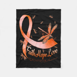 Faith Hope Love Rsd Crps Awareness Dragonfly Fleece Blanket