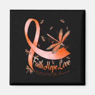 Faith Hope Love RSD CRPS Awareness Dragonfly Magnet