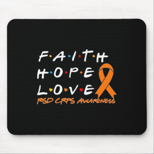 Faith Hope Love Rsd Crps Awareness Mouse Mat