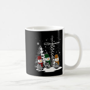 Faith Hope Love Snowman Jesus Christian Tree Chris Coffee Mug