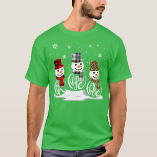 Faith Hope Love Snowman T-Shirt