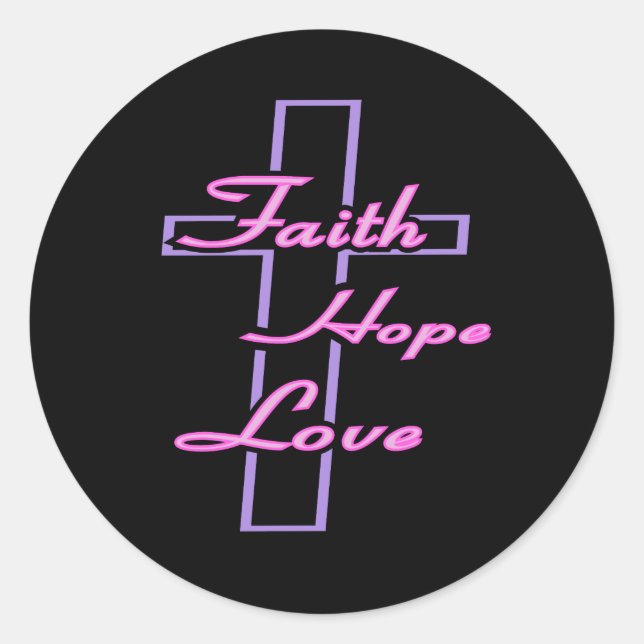 Faith Hope Love Sticker (Front)