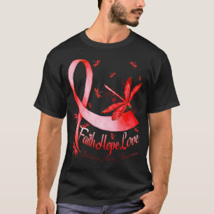 Faith Hope Love Substance Abuse Awareness Dragonfl T-Shirt