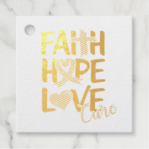 Faith Hope Love T-Shirt Keychain Button Silver Pla Favour Tags