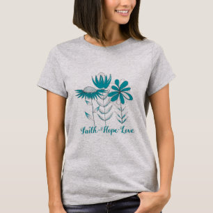 Faith Hope Love (teal) T-Shirt