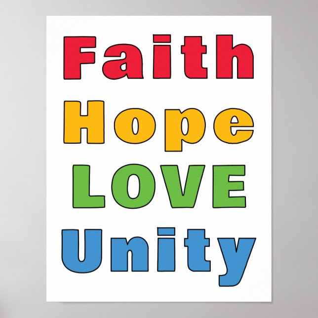 Faith Hope Love Unity      Poster (Front)