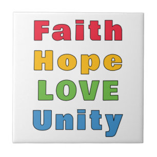 Faith Hope Love Unity Tile
