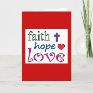 Faith, Hope, Love Valentine Card