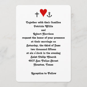 Faith Hope Love Wedding Invitation