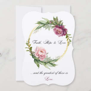 Faith, Hope & Love wedding invitation