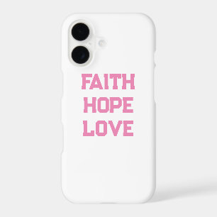 Faith Hope Love white pink