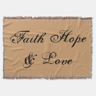 Faith Hope Love Winter Peace Party Shower Office Throw Blanket