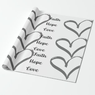 Faith, Hope, Love wrapping paper