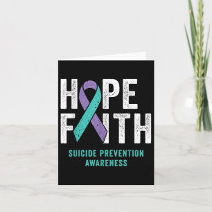 Faith Hope Suicide Prevention Awareness Purple And Card