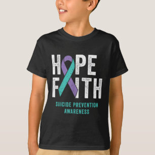 Faith Hope Suicide Prevention Awareness Purple And T-Shirt