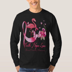 Faith Hummingbird ribbon breast cancer awareness T T-Shirt