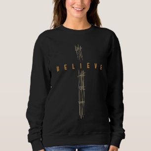 Faith in Action 'Cross Believe' Christian Design Sweatshirt