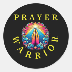 Faith In Colours, Prayer Warrior Classic Round Sticker