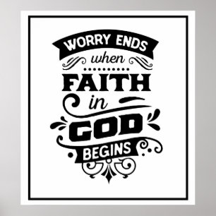Faith in God Quote Poster