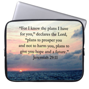 FAITH IN JEREMIAH 29:11 SUNRISE VERSE LAPTOP SLEEVE