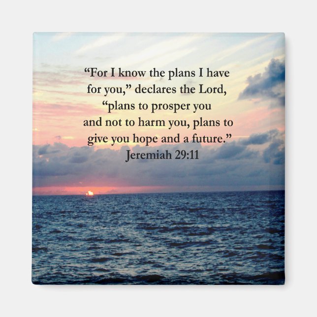 FAITH IN JEREMIAH 29:11 SUNRISE VERSE MAGNET (Front)