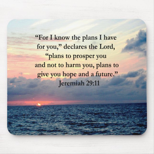FAITH IN JEREMIAH 29:11 SUNRISE VERSE MOUSE MAT (Front)