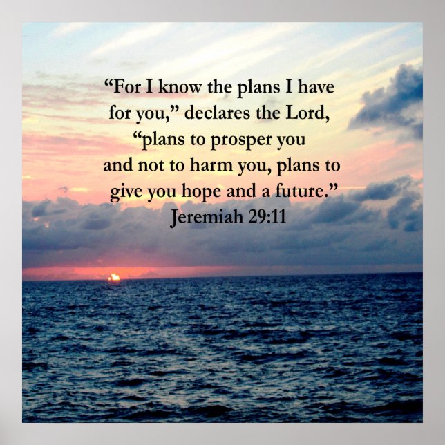 FAITH IN JEREMIAH 29:11 SUNRISE VERSE POSTER (Front)