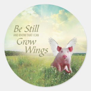 Faith In Pigs Classic Round Sticker