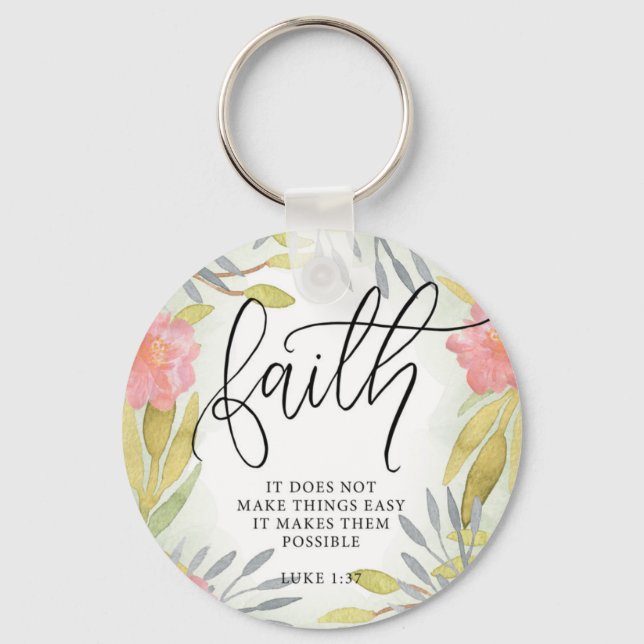Faith Inspirational Gift Key Ring (Front)